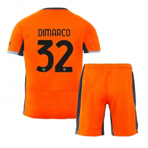 Inter Milan Federico Dimarco #32 Tredjeställ Barn 2023-24 Kortärmad (+ Korta byxor)